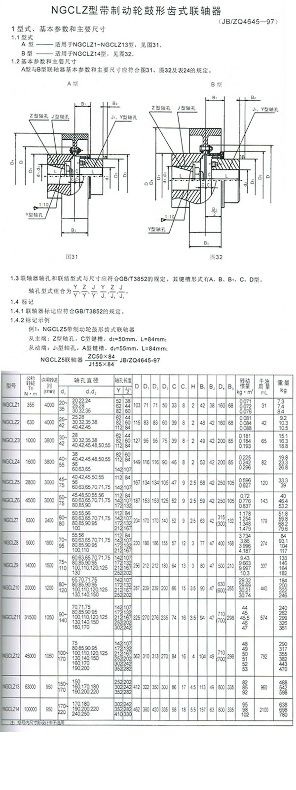 NGCLZ型帶制動(dòng)輪鼓形齒式聯(lián)軸器